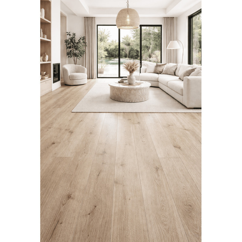 Sol SPC Clipsable Chêne Clair 5mm - Lame Vinyle Rigide