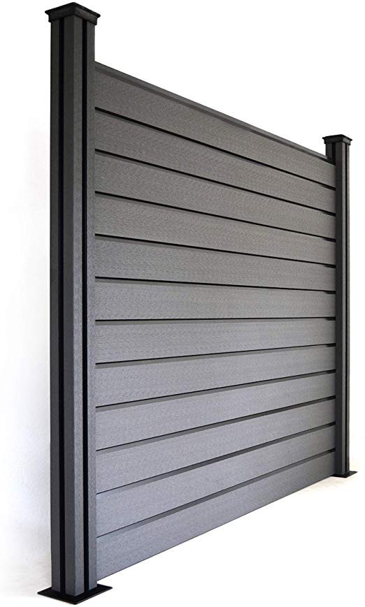 Panneau occultant brise-vue en composite Gris - 180 cm* 180cm