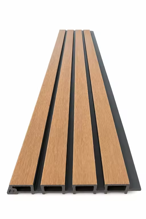 Bardage claire-voie composite DIHWAT XL – 219 × 26 × 2 900 mm | Haute qualité et durabilité Teak flow pattern