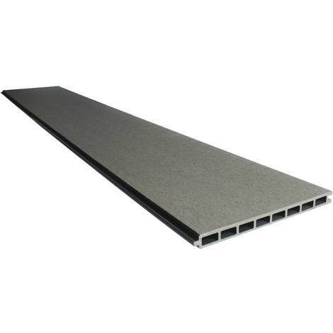 LAME COMPOSITES 180*180*2 CM GRIS CLOTURE PLEINE